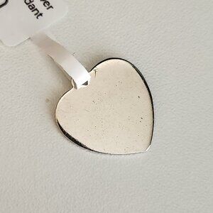 925 Sterling Silver Engravable Heart Tag Pendant